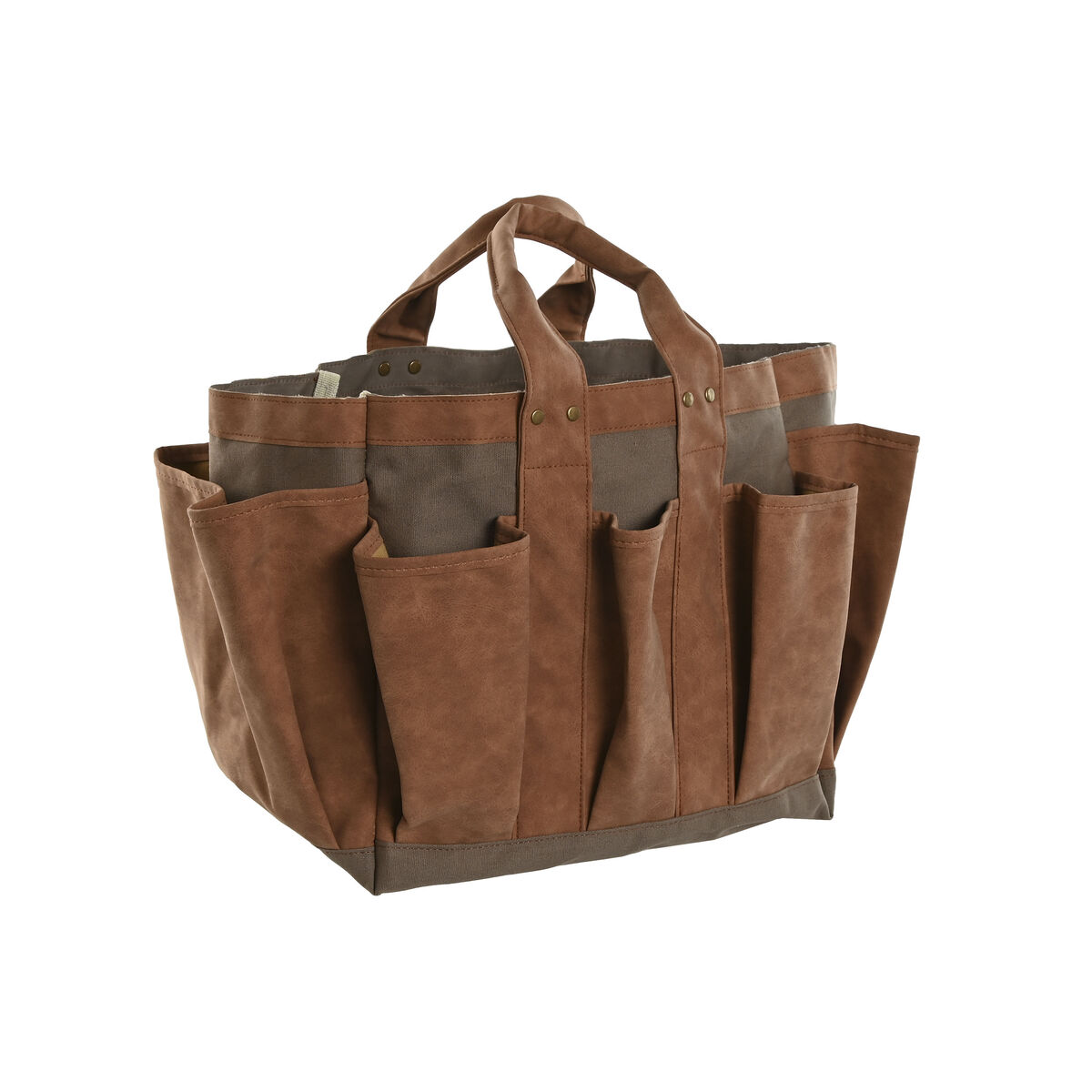 Contenitore Degli Attrezzi Home Esprit Borsa Giardino Marrone 47 X 18 X 27 cm