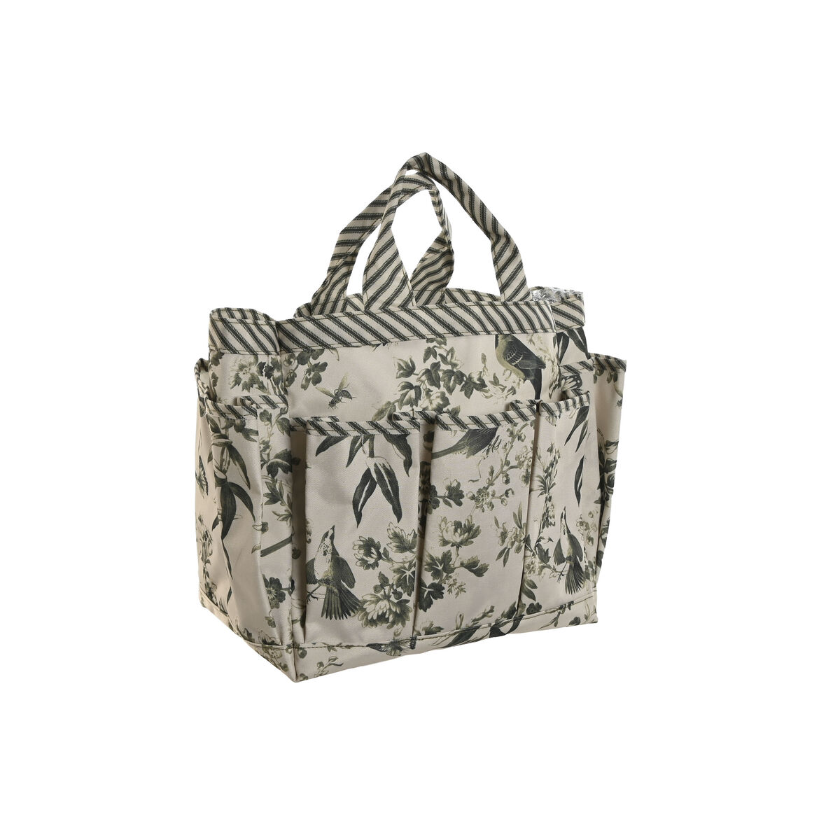 Contenitore Degli Attrezzi Home Esprit Giardino Cestino Verde Beige 47 X 18 X 27 cm
