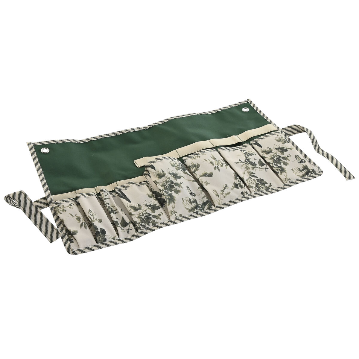 Contenitore Degli Attrezzi Home Esprit Giardino Fascia Bianco Verde 54 X 29 X 6 cm