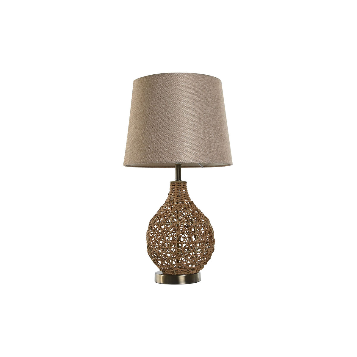 Lampada Da Tavolo Home Esprit Marrone Beige Dorato Naturale 50 W 220 V 33 X 33 X 60 cm
