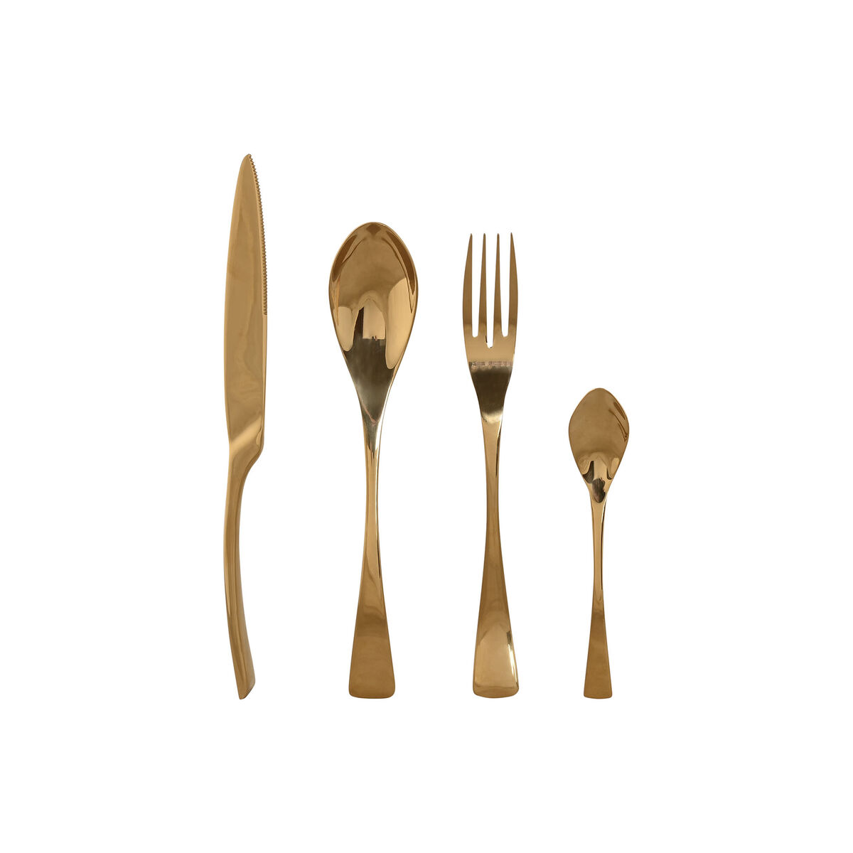 Posate Home Esprit Dorato Acciaio Inossidabile 2 X 1,5 X 25,5 Cm 16 Pezzi