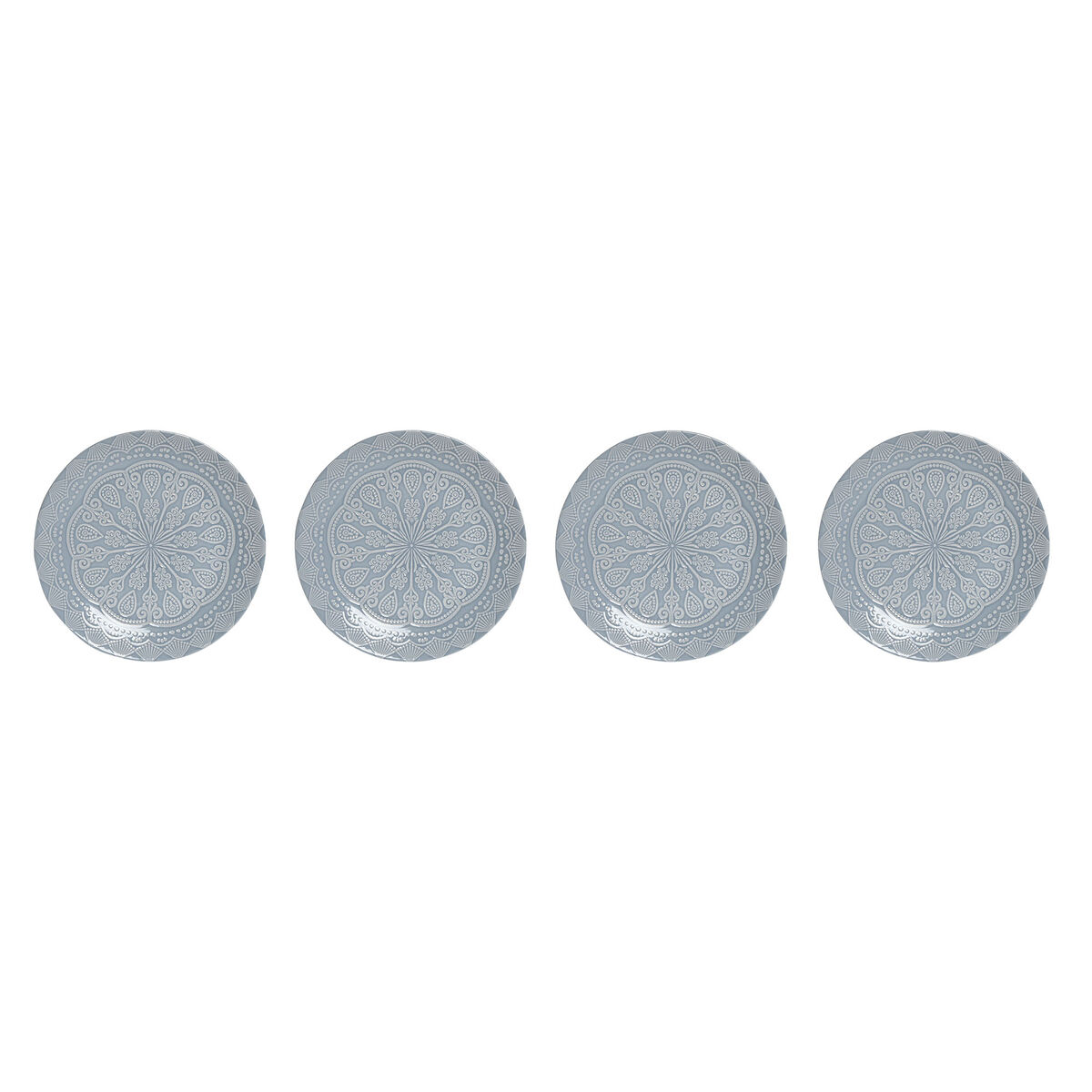 Set Di Piatti Home Esprit Azzurro Gres Mandala Arabo 27 X 27 X 2,8 cm - Image 5