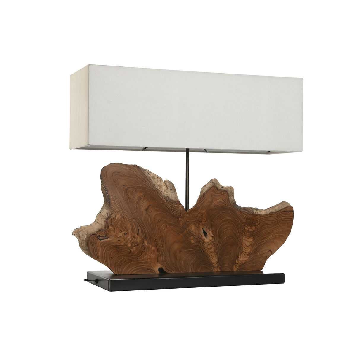 Lampada Da Tavolo Home Esprit Ferro Teak 60 X 20 X 55 cm
