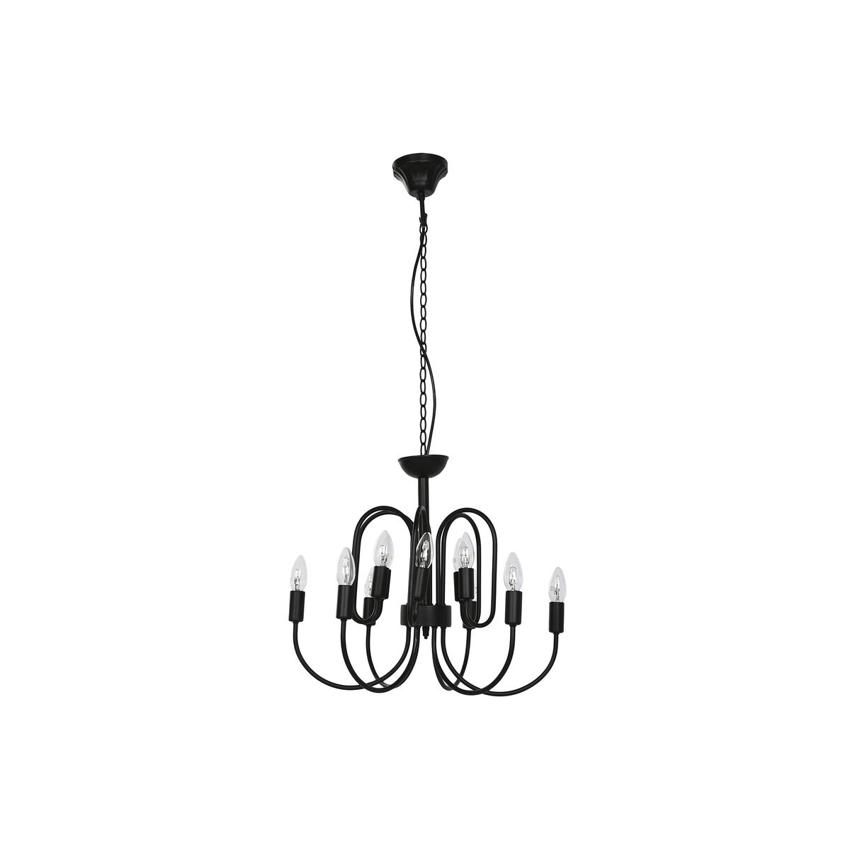 Lampadario Home Esprit Nero Metallo 54 X 54 X 46 cm