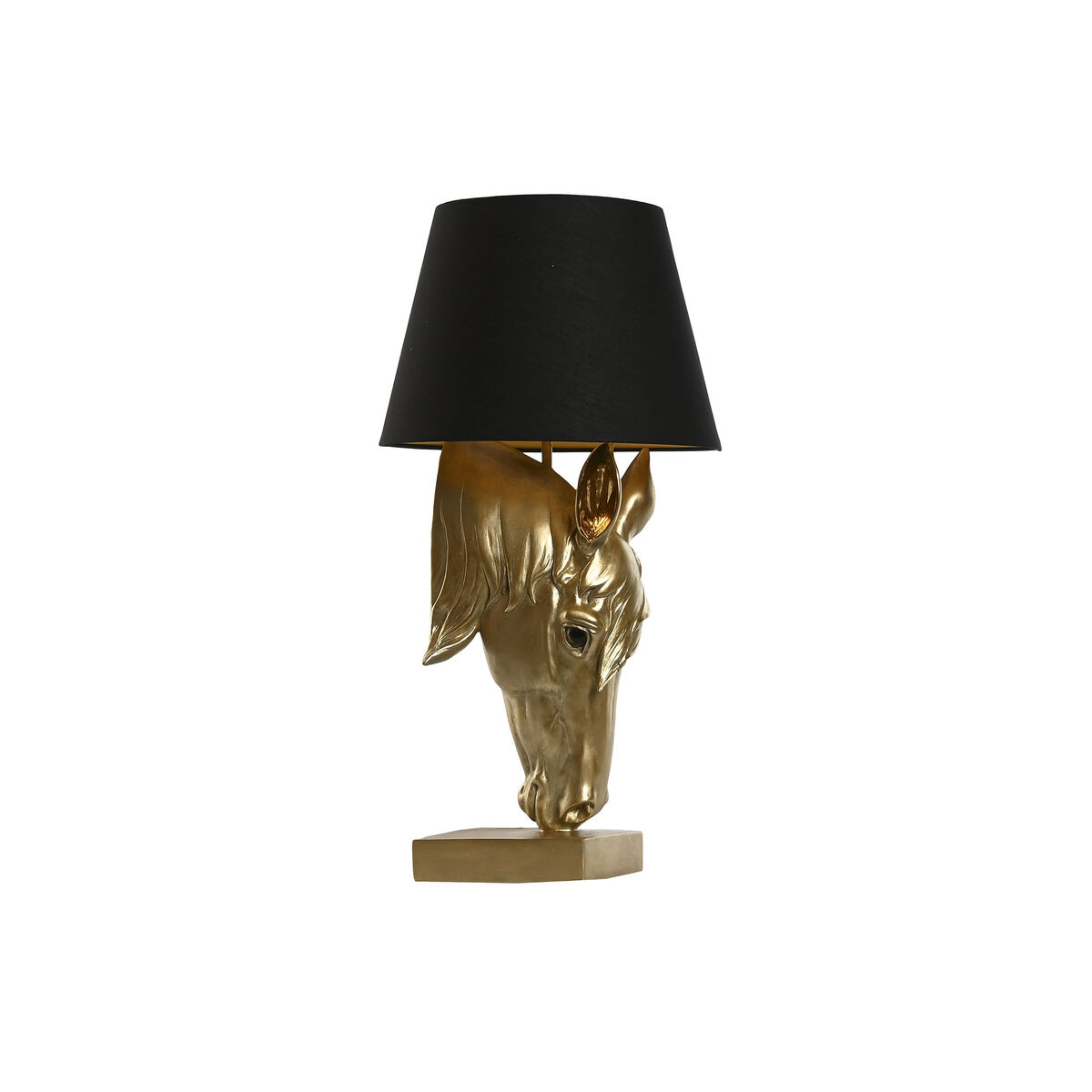Lampada Da Tavolo Home Esprit Nero Dorato Resina 50 W 220 V 30 X 30 X 59 cm
