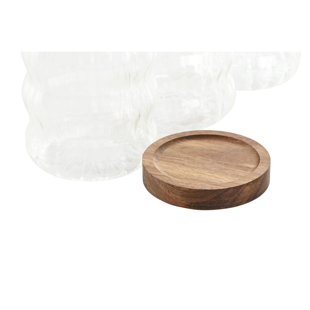 Set Di 3 Barattoli Home Esprit Trasparente Naturale 550 Ml 750 Ml 3 Pezzi - Image 4