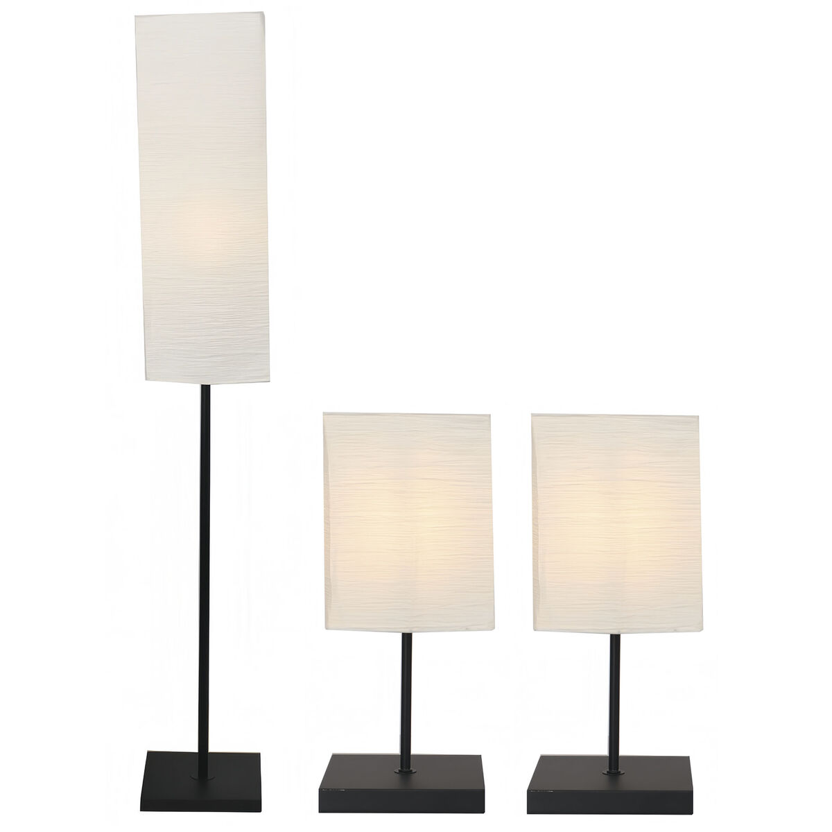 Lampada Da Terra Home Esprit Marrone (3 Pezzi)