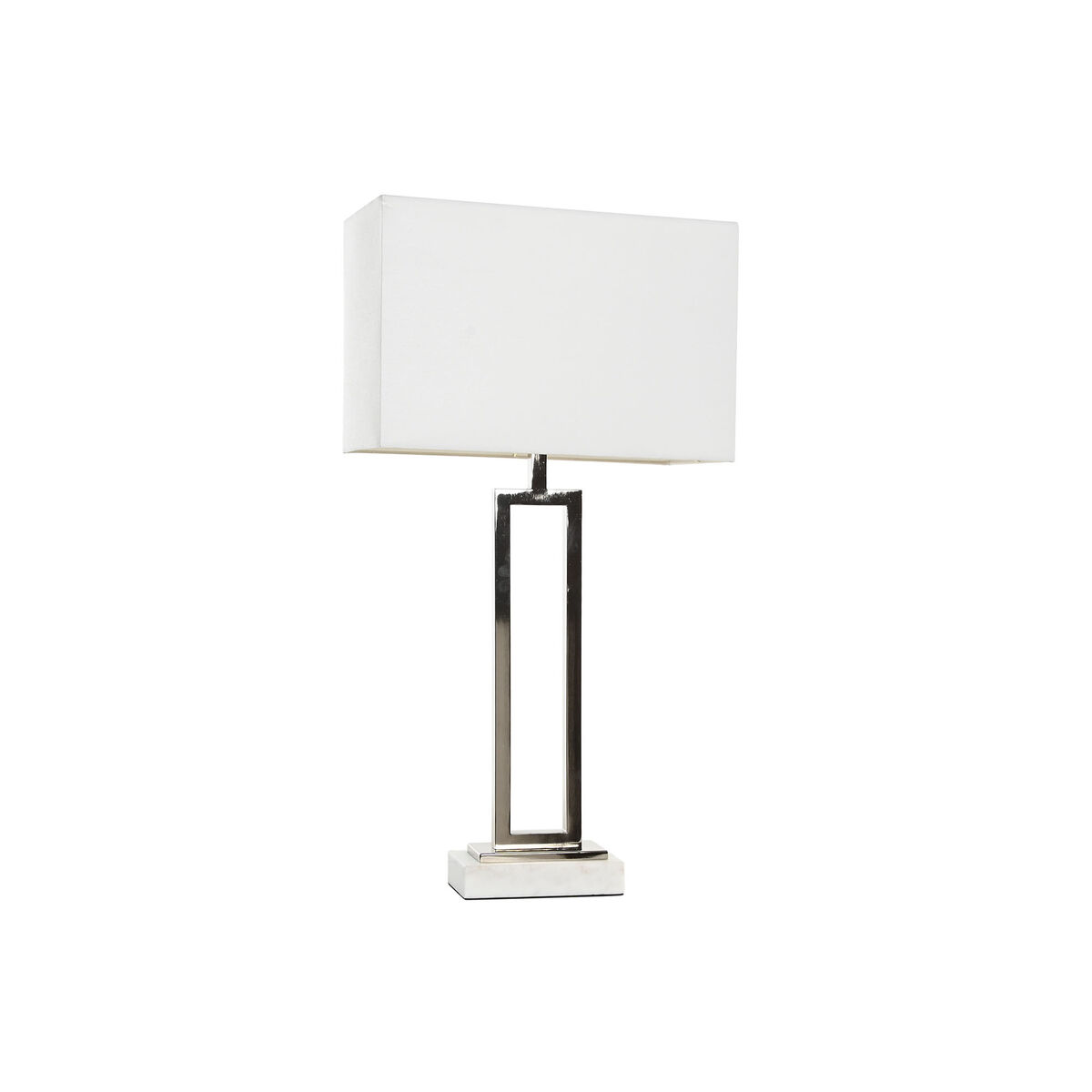 Lampada Da Tavolo Home Esprit Bianco Argentato 50 W 220 V