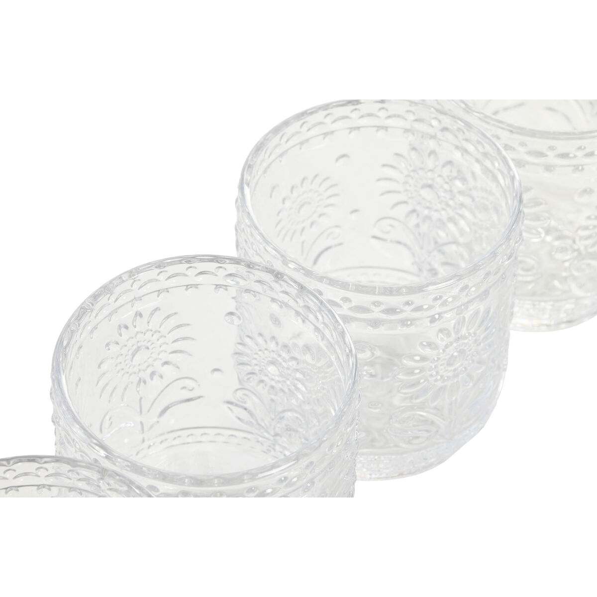 Set Di Bicchieri Home Esprit Trasparente Cristallo Con Rilievo 360 Ml (6 Unità) - Image 3