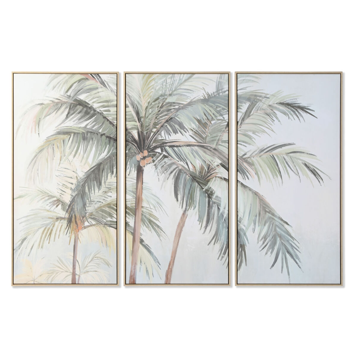 Tela Home Esprit Verde Palme Tropicale 180 X 4 X 120 Cm (3 Pezzi)