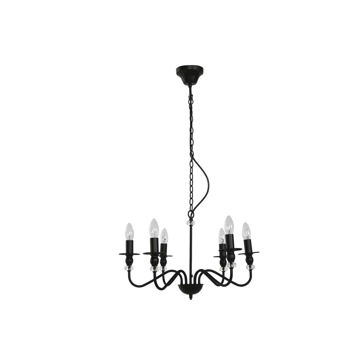 Lampadario Home Esprit Nero Metallo 25 W 54 X 54 X 46 cm