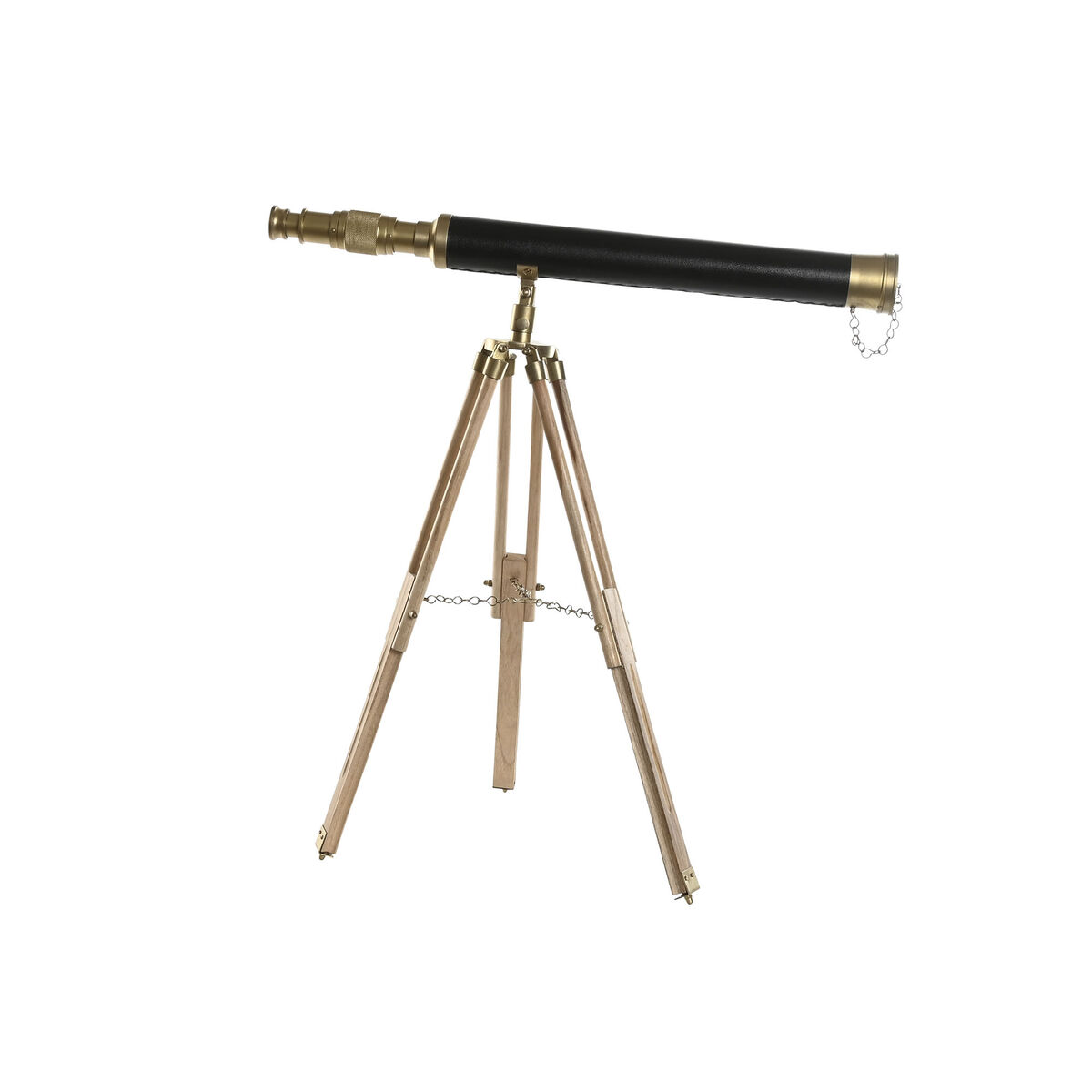 Statua Decorativa Home Esprit Marrone Dorato Vintage Telescopio 63 X 40 X 70 cm
