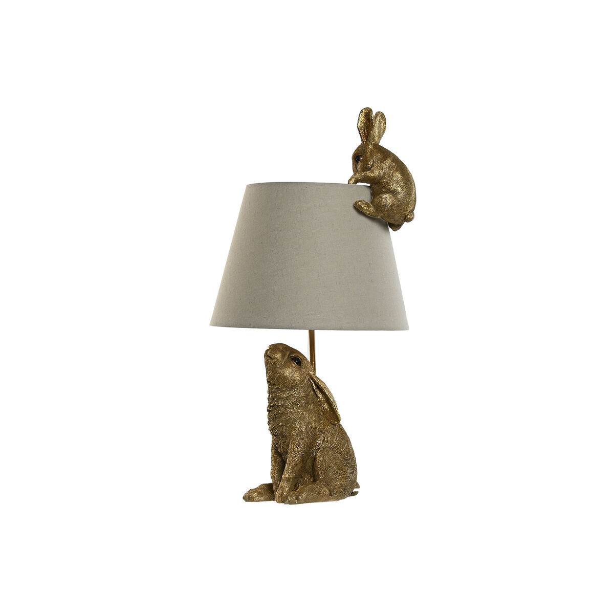 Lampada Da Tavolo Home Esprit Beige Dorato Resina 50 W 220 V 30 X 30 X 58 cm