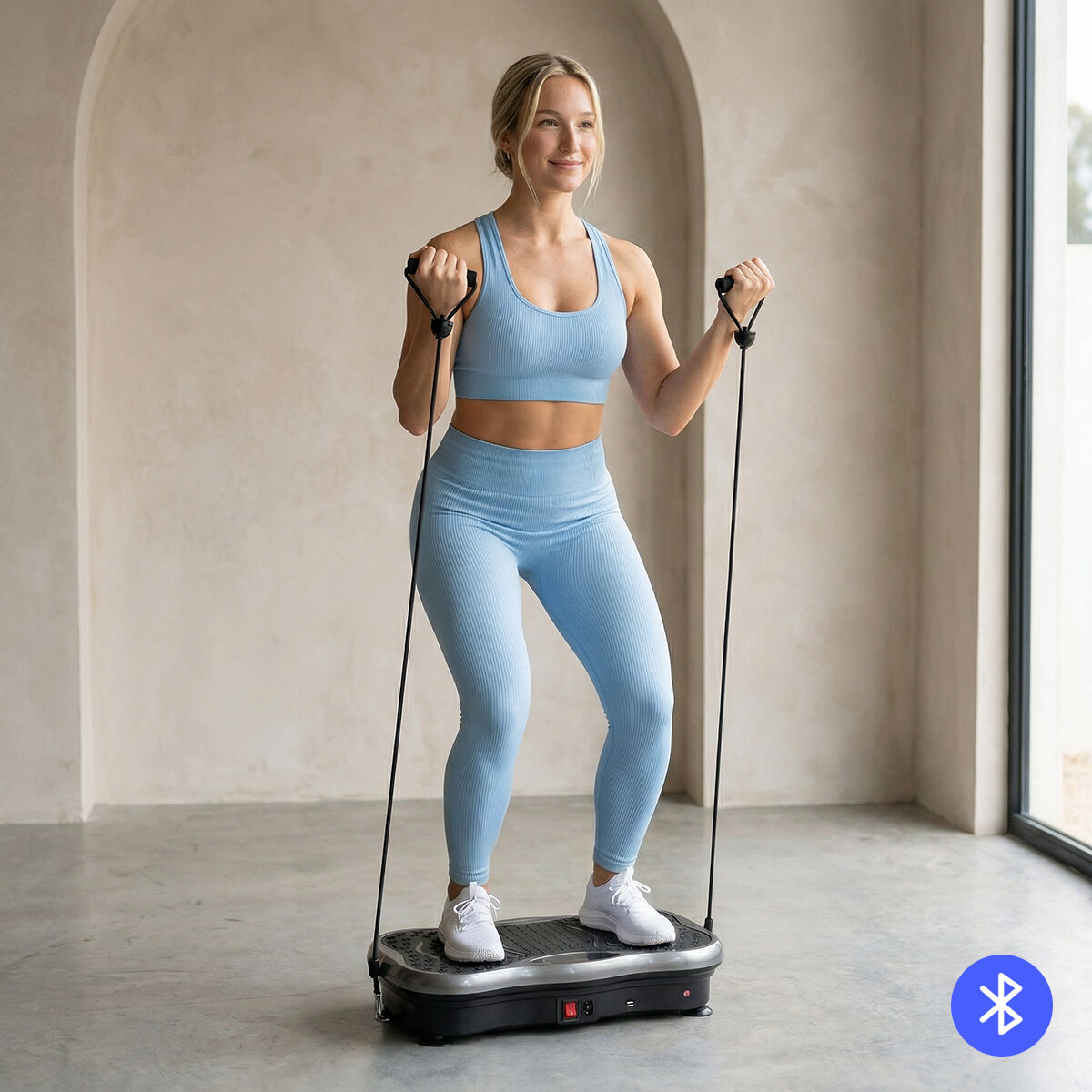 Piattaforma Vibrante Con Altoparlante, Bande Di Resistenza E Telecomando Vivflow Innovagoods