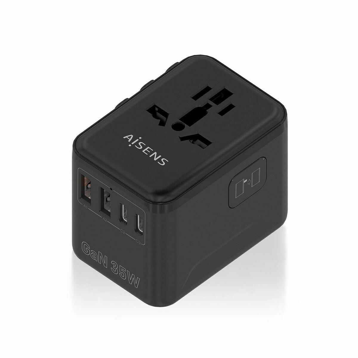 Caricabatterie Da Parete Aisens AspS-2a3c09-Bk Nero