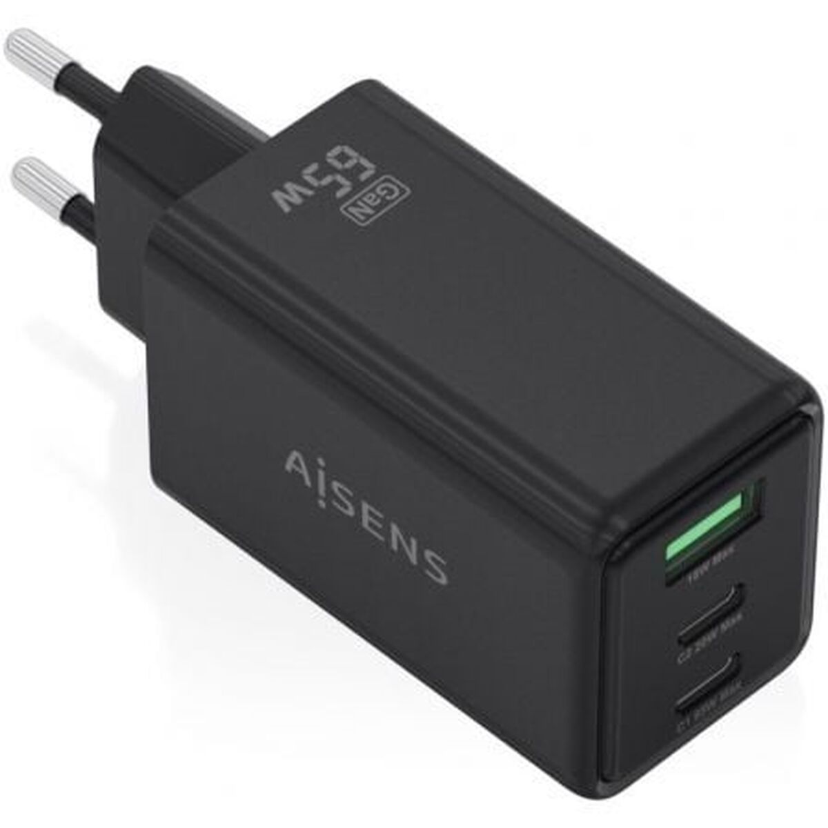 Caricabatterie Da Parete Aisens AscH-65w3p073-Bk Nero 65 W