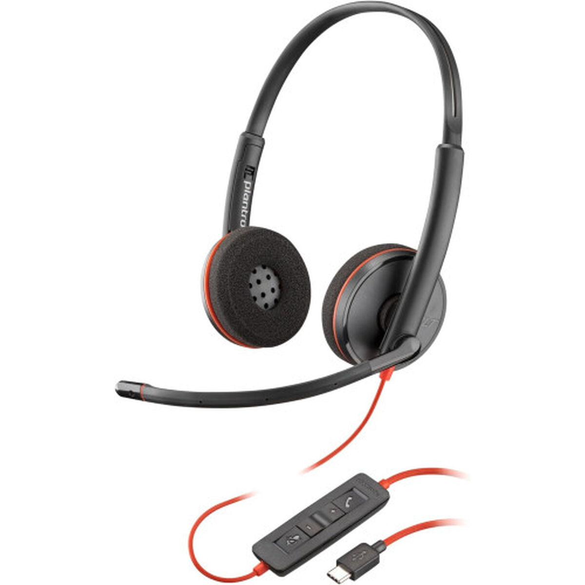 Auricolari Con Microfono Poly 8x228a6 Nero Rosso