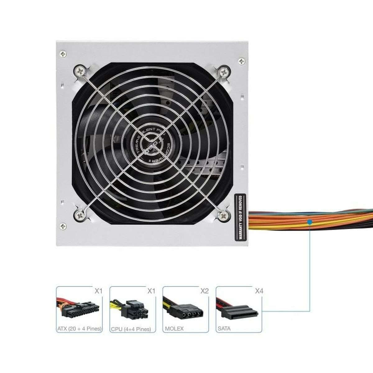 Fonte Di Alimentazione Tooq Fonte Ecopower Ii Atx 500 W Rohs ce - Image 4