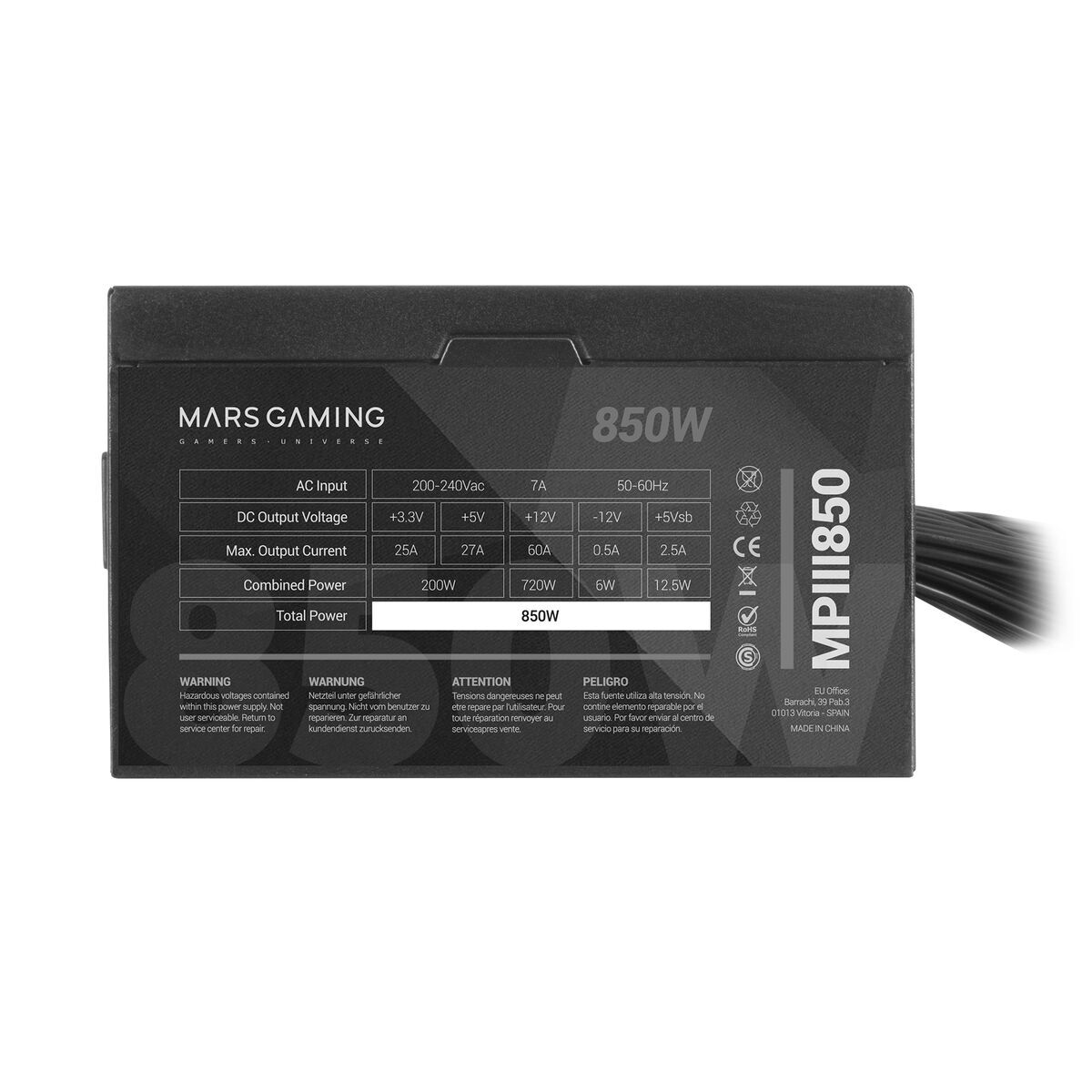 Fonte Di Alimentazione Mars Gaming Mpiii850 850 W 6 W 200 W Atx - Image 3