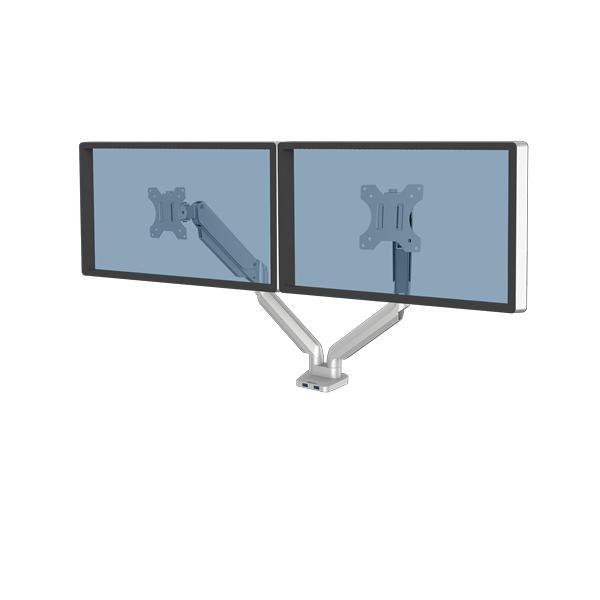 Fellowes Platinum Series 8056501 Supporti A Parete Per Tv 101,6 Cm [40] Argento (platinum Series Dual Monitor Arm Silver)
