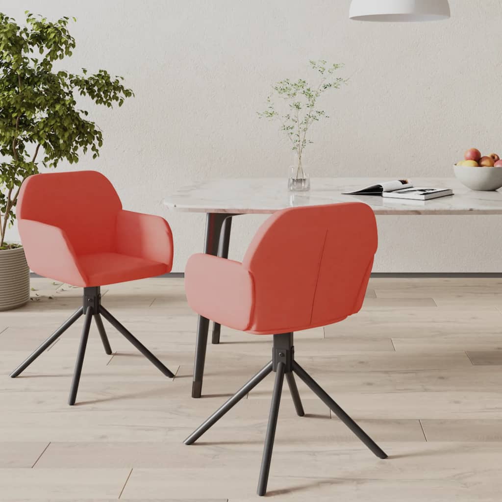 Sedie Da Pranzo Girevoli 2 Pz Rosa In Velluto