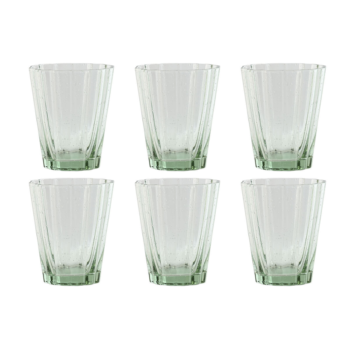 Set Di Bicchieri Home Esprit Verde Cristallo 280 Ml (6 Unità)
