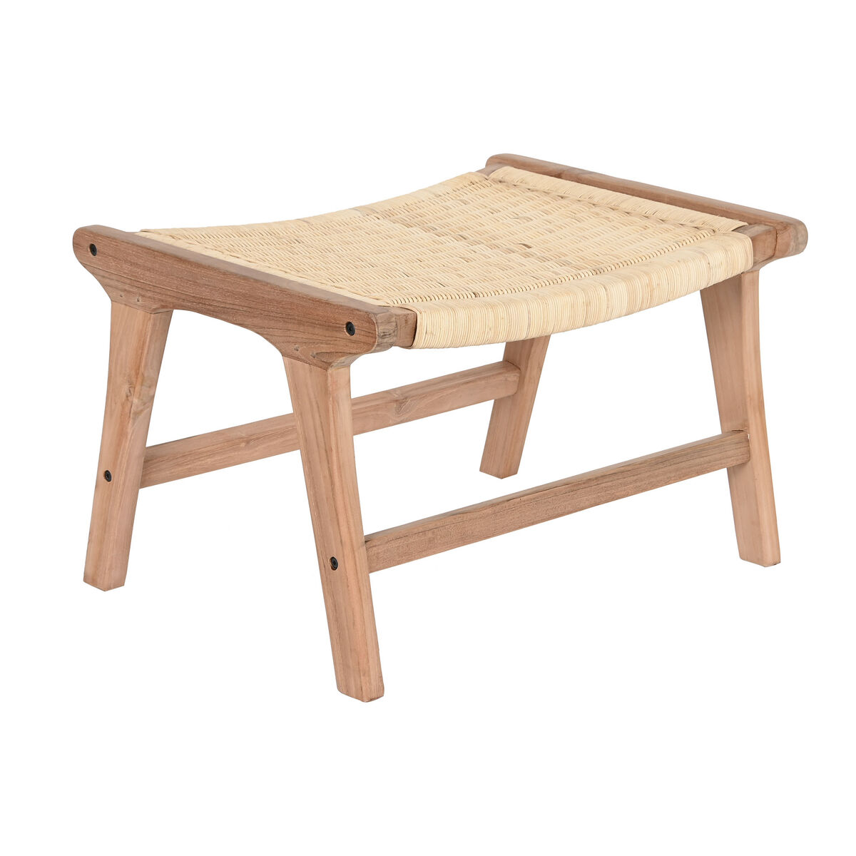 Panca Dkd Home Decor Bianco Marrone Beige Teca 65 X 47 X 40 cm