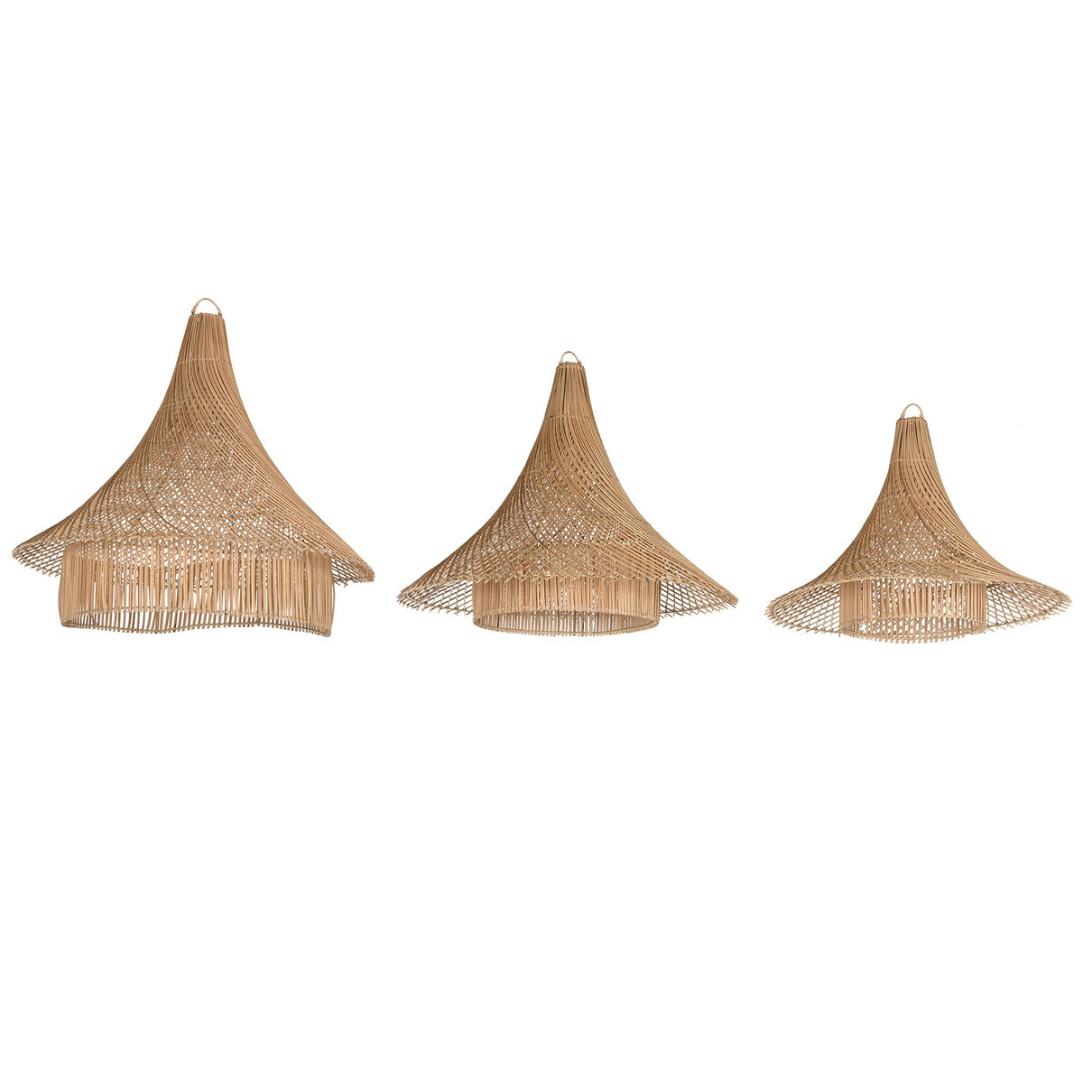 Paralume Home Esprit Naturale 80 X 80 X 75 Cm (3 Pezzi)