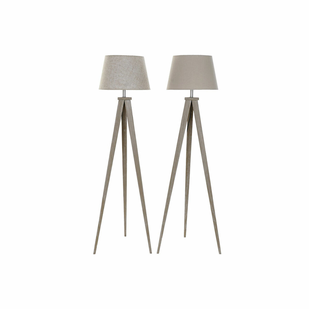 Lampada Da Terra Dkd Home Decor 40 X 40 X 154 Cm Beige Metallo Crema Plastica 220 V 25 W 60 W Pino (2 Unità)