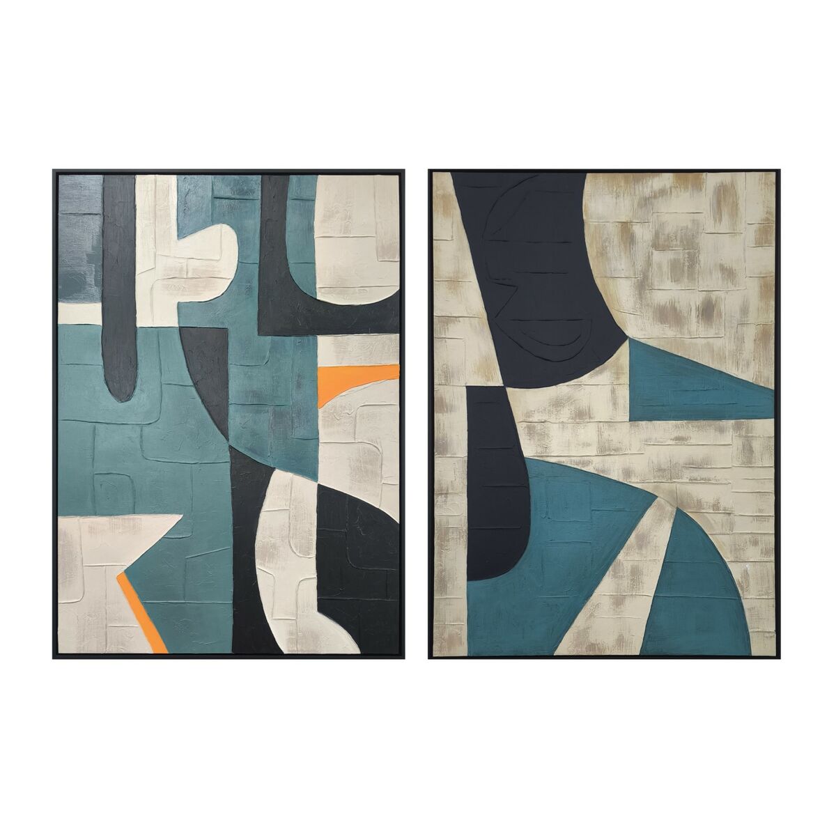 Tela Home Esprit Nero Verde Città 83 X 3,5 X 123 Cm (2 Unità)