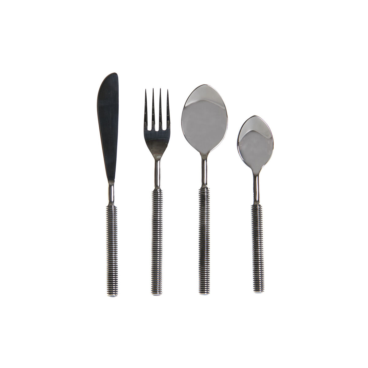 Posate Dkd Home Decor Argentato Acciaio Inossidabile 4,5 X 2 X 21,5 Cm 16 Pezzi