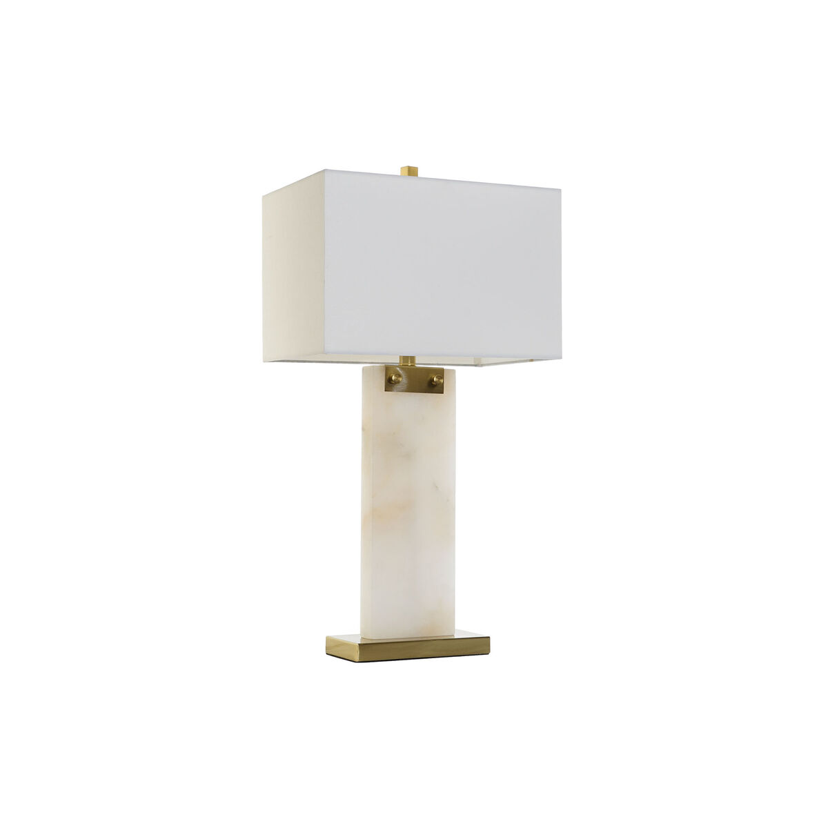 Lampada Da Tavolo Dkd Home Decor Bianco Dorato Metallo Marmo 50 W 220 V 38 X 25 X 76 cm