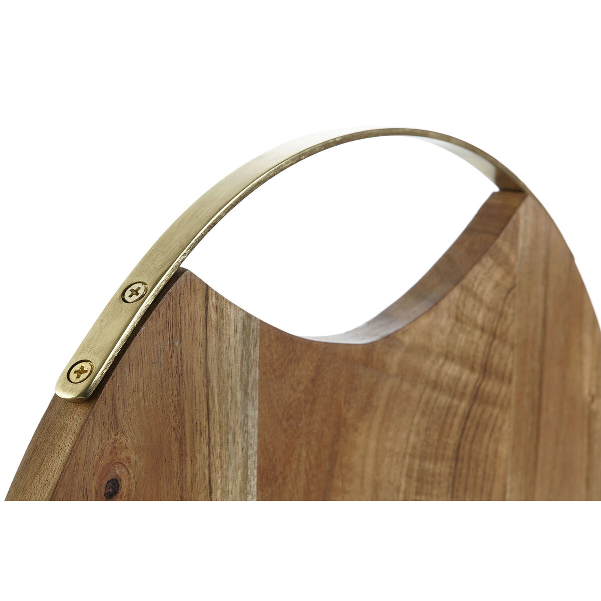 Tagliere Dkd Home Decor Dorato Naturale Acciaio Inossidabile Acacia 35,5 X 35,5 X 1,5 Cm (4 Pezzi) - Image 3