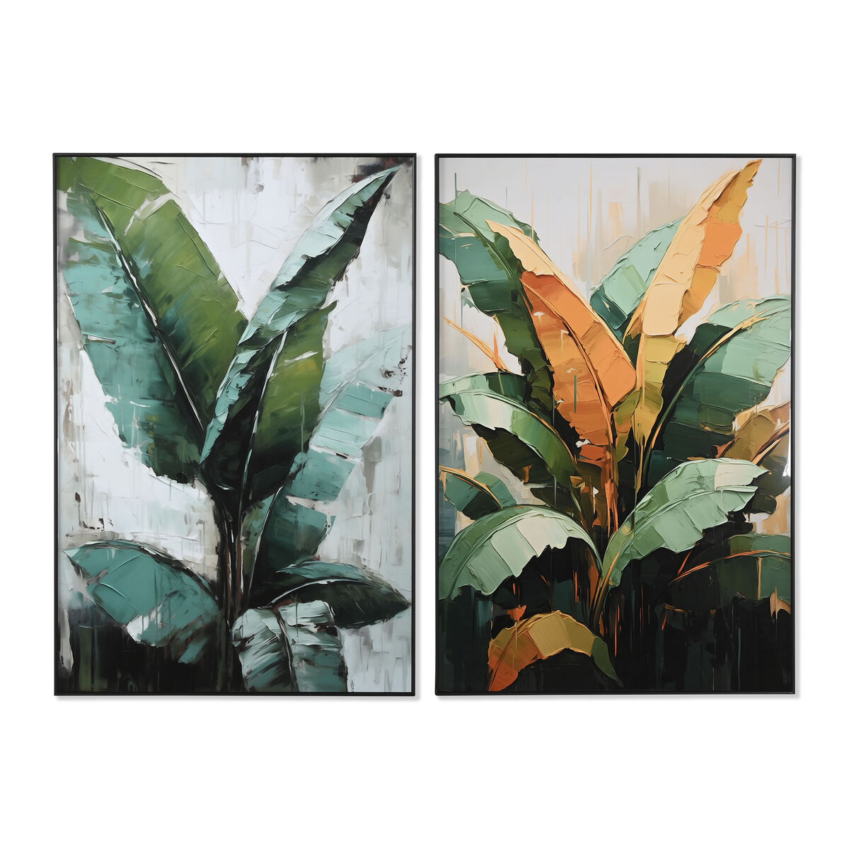 Tela Home Esprit Verde Palme Tropicale 80 X 3,5 X 120 Cm (2 Unità)