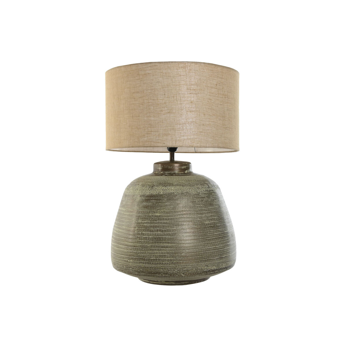 Lampada Da Tavolo Home Esprit Beige Rame Alluminio 50 W 220 V 42 X 42 X 65 cm