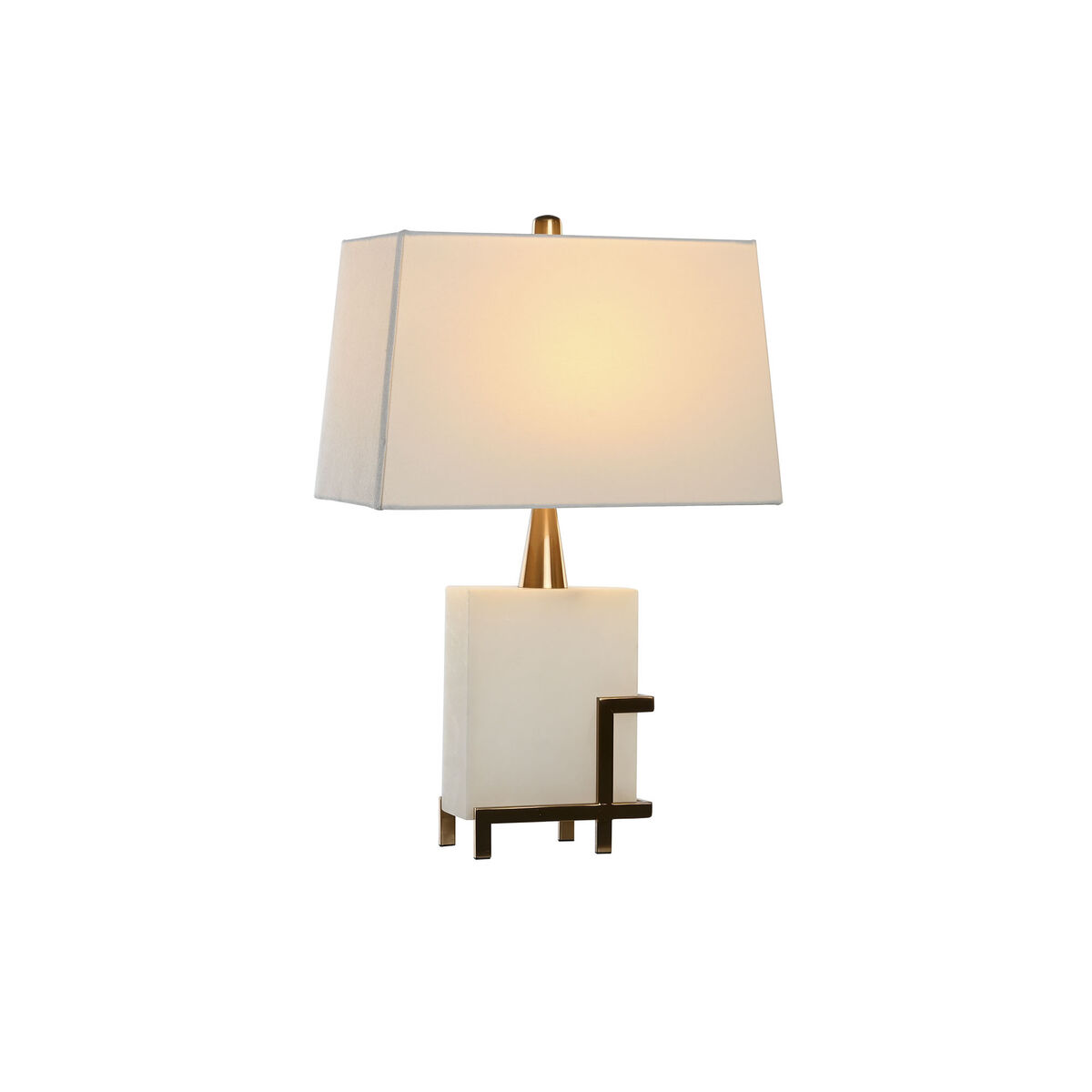 Lampada Da Tavolo Dkd Home Decor Bianco Dorato Metallo 60 W 220 V 40 X 23 X 62 cm