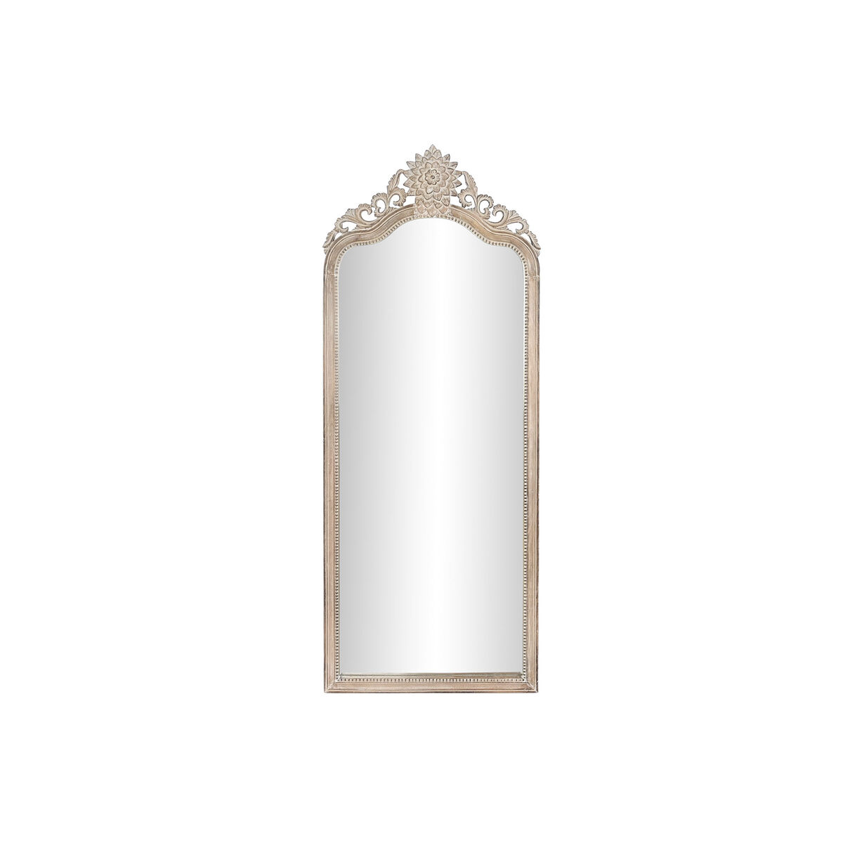 Specchio Da Parete Dkd Home Decor 68 X 3,5 X 175 Cm 70 X 3,5 X 180 Cm Cristallo Naturale Bianco Legno Di Mango Decapaggio