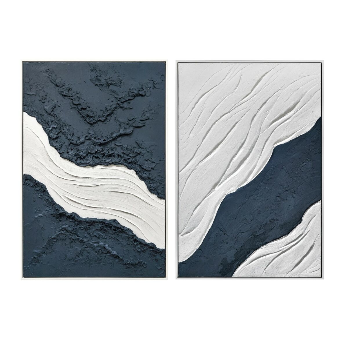 Tela Home Esprit Azzurro Bianco Moderno 83 X 4 X 123 Cm (2 Unità)