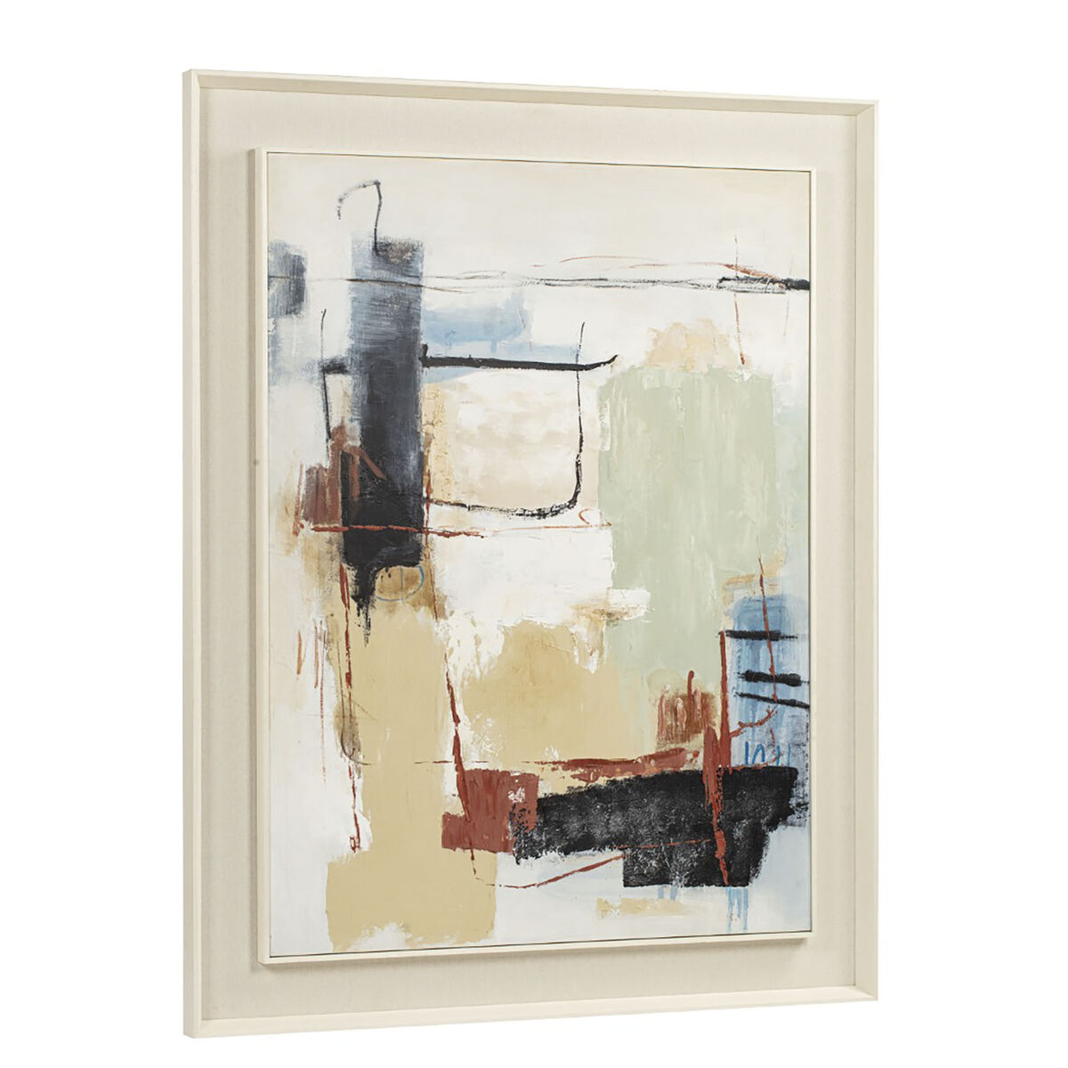Tela Home Esprit Giallo Bianco Astratto Città 110 X 6 X 140 cm