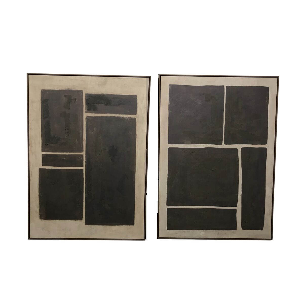 Tela Home Esprit Marrone Scuro Marrone Chiaro Astratto Moderno 100 X 4 X 140 Cm (2 Unità)