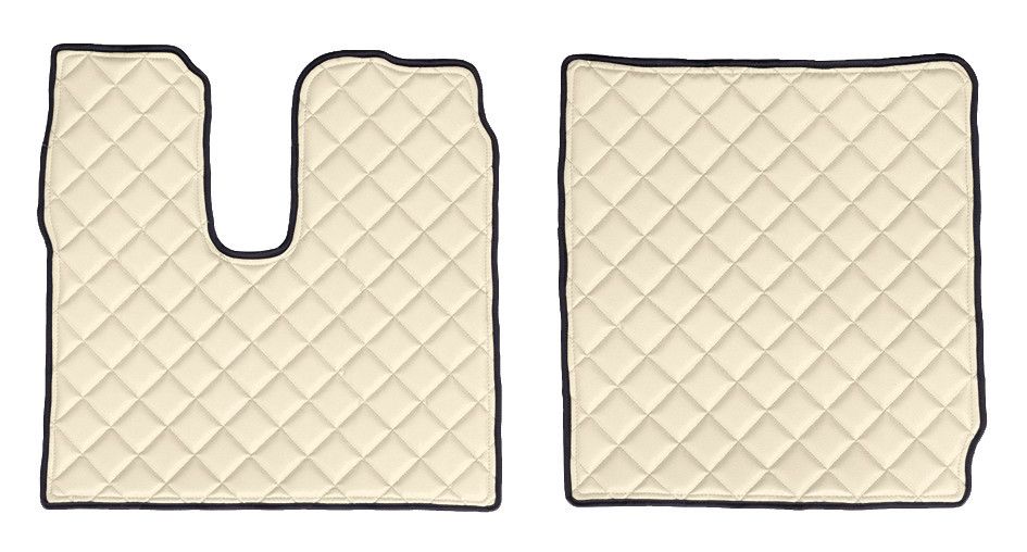 Coppia tappeti in Skeentex - Panna - compatibile per Man TGX (01/17>)