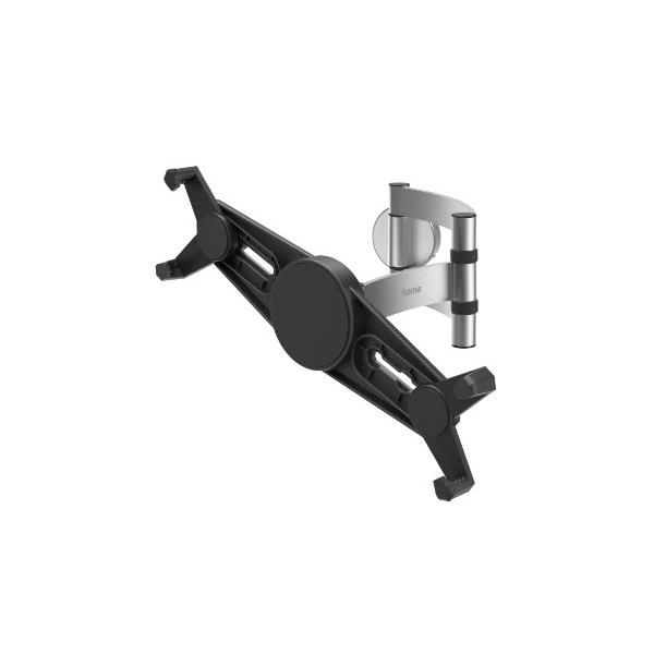 Hama 00125121 supporto per personal communication Supporto passivo Tablet/UMPC Nero, Argento (HAMA Wall Holder Swivel Fit devices 7-)