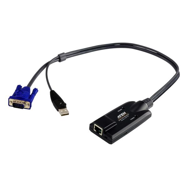 ATEN KA7170 cavo per tastiera, video e mouse Nero (USB CPU Module [50 Meters] - USB - VGA to Cat5e/6 KVM - Adapter Cable [CPU Module], USB, USB, VGA, Black, Blue, Metallic, RJ-45, 1 x - Warranty: 24M