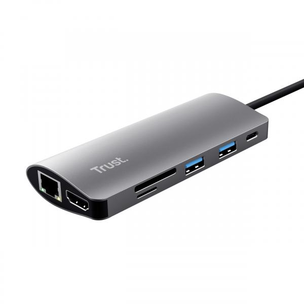 Trust Dalyx scheda di interfaccia e adattatore Interno HDMI, RJ-45, USB 3.2 Gen 1 [3.1 Gen 1] (DALYX 7-IN-1 USB-C MULTIPORT - ADAPTER)