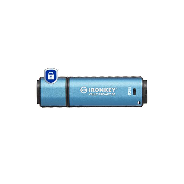 Kingston Technology IronKey 32GB Vault Privacy 50 crittografia AES-256, FIPS 197 (Kingston - USB flashdrive - 32 GB)