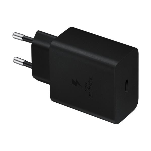 Samsung Caricabatterie Super Fast Charging 45W EP-T4510, Porta USB-C [con Cavo], Nero (Common Black 45W Power - Adapter Incl. 5A Cable - Warranty: 24M)