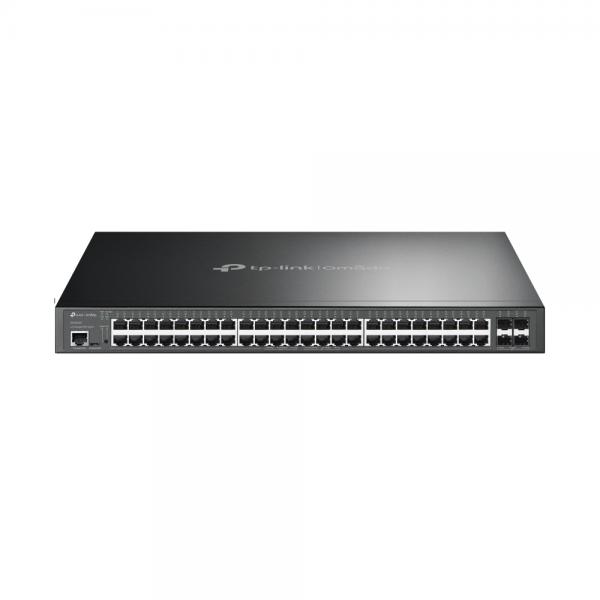 TP-Link Omada SG3452XP switch di rete Gestito L2+ Gigabit Ethernet [10/100/1000] Supporto Power over Ethernet [PoE] 1U Nero (TP-LINK Switch SG3452XP 48xGBit/4xSFP+ PoE+ Managed)