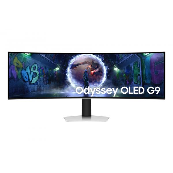 Samsung S49DG934SU Monitor PC 124,5 cm [49] 5120 x 1440 Pixel Dual QHD OLED Argento (Samsung Odyssey OLED G9 S49DG934SU - G93SD Series - OLED monitor - gaming - curved - 49 - 5120 x 1440 Dual Quad HD