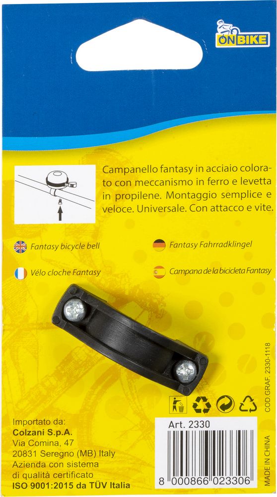 Campanello bici universale in acciaio colorato fantasia - Image 3