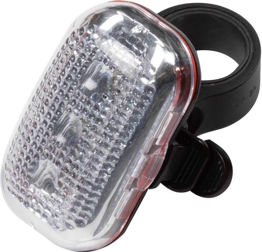 Fanale anteriore bici tre LED bianchi aggancio al telaio